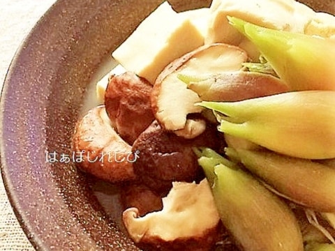 高野豆腐とみょうがの煮物